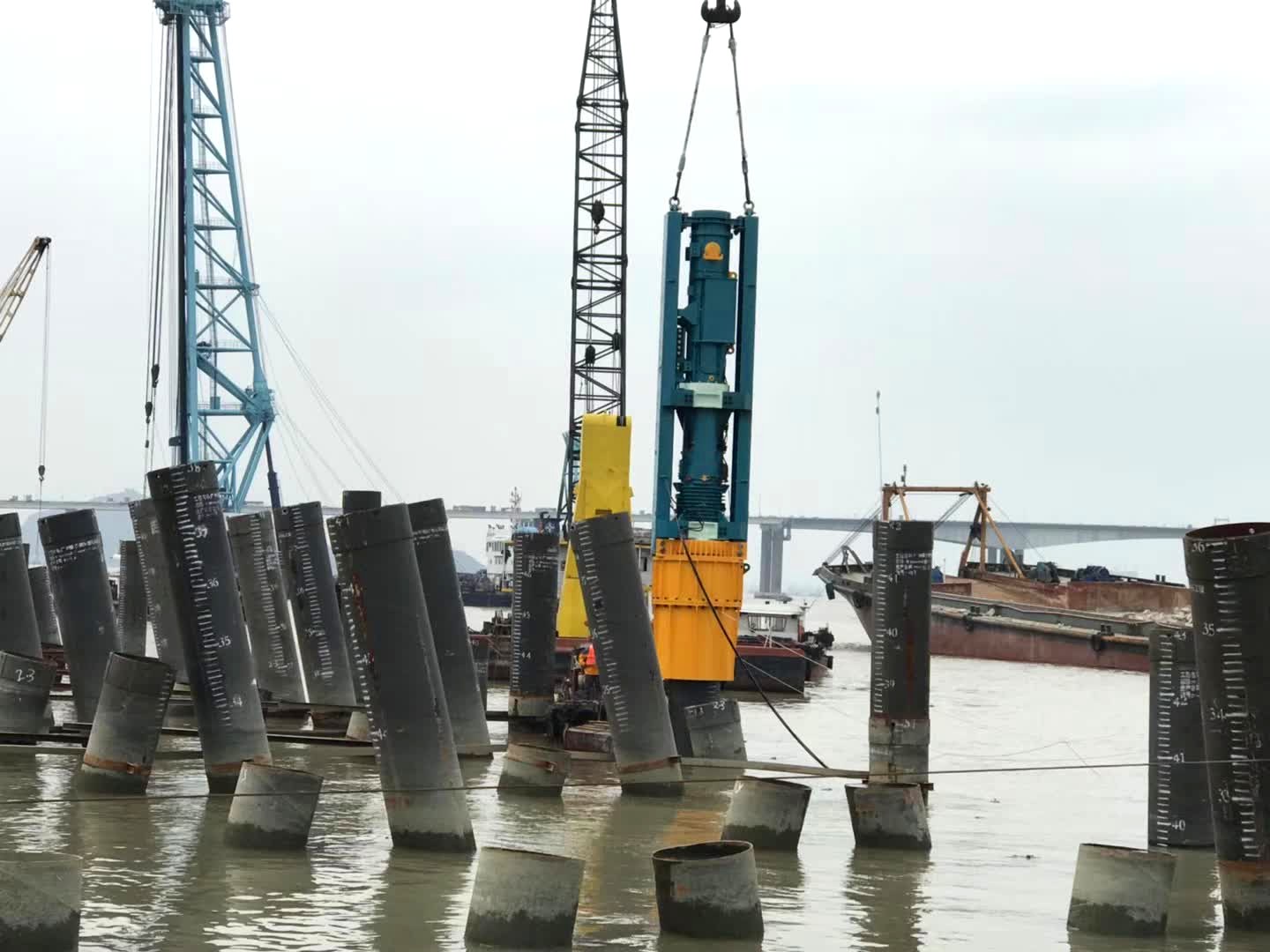 HD160 Diesel Hammer Achieves Successful Pile Test at Nansha Terminal, Panyu, Guangzhou, China