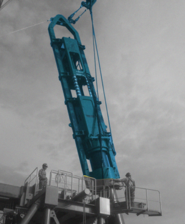 Raked piling by lifting